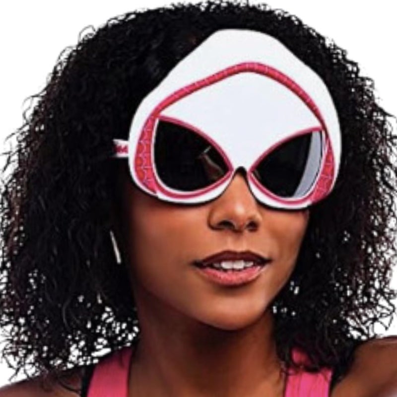 Sun-Staches Spider-Gwen Sunglasses | Ghost Spider Women's Costume Mask | UV 400 | One Size Fits Most - Image 2